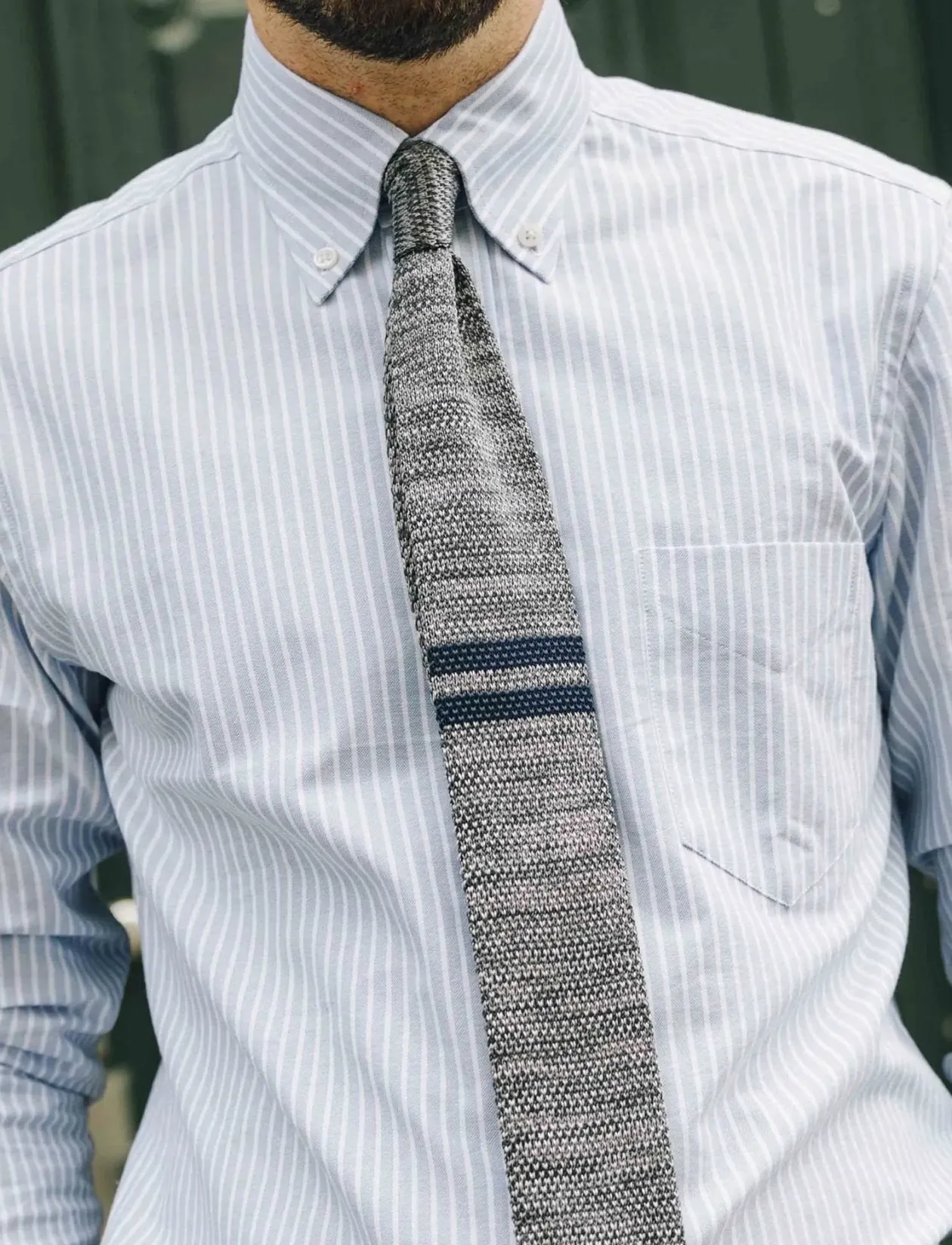 Grey Navy Signature Knit - Slips