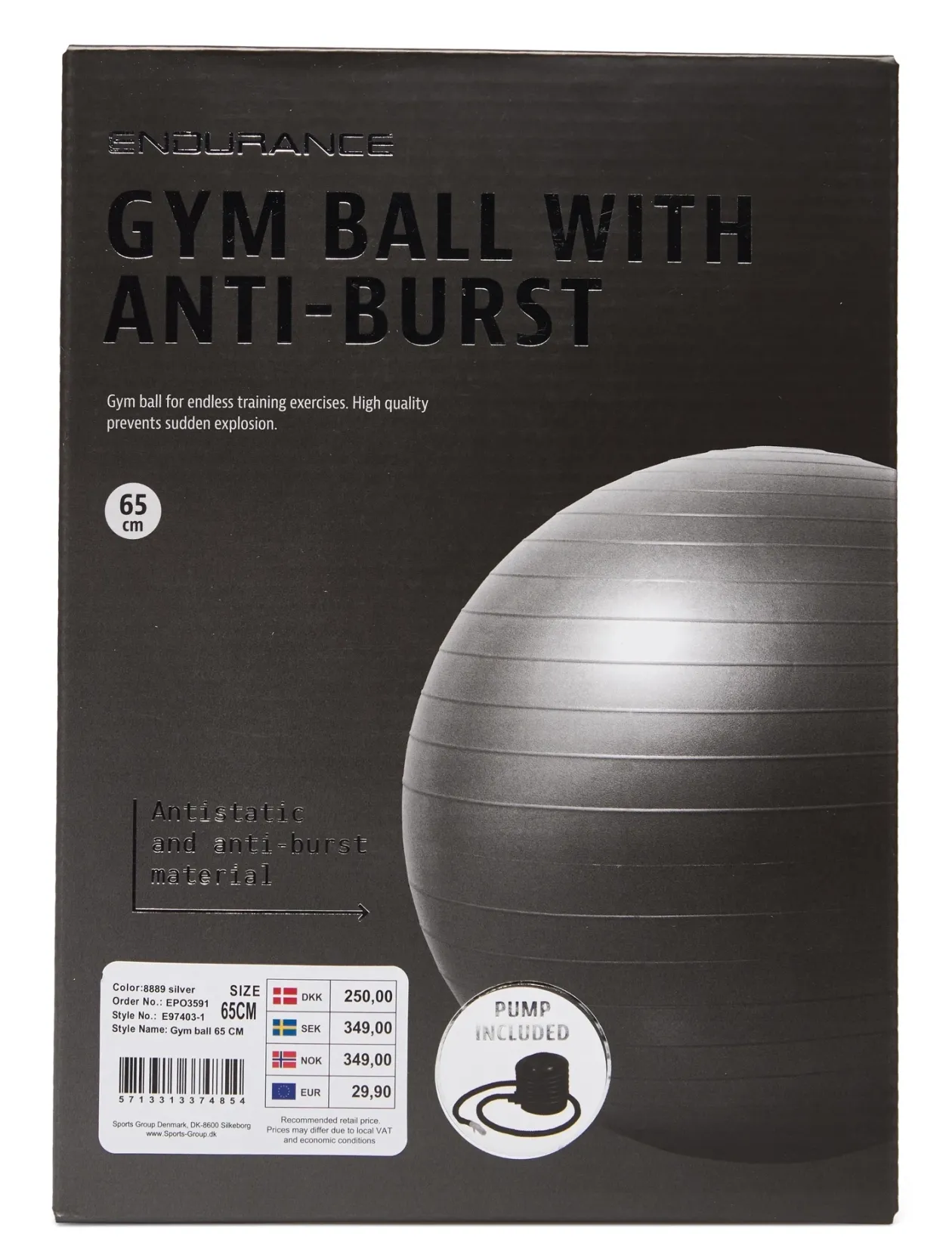 Gym ball 65 CM - Skumruller & massagebolde