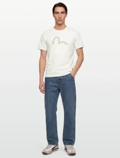 HAND BRUSH SEAGULL PRINTED SS TEE - T-Shirts