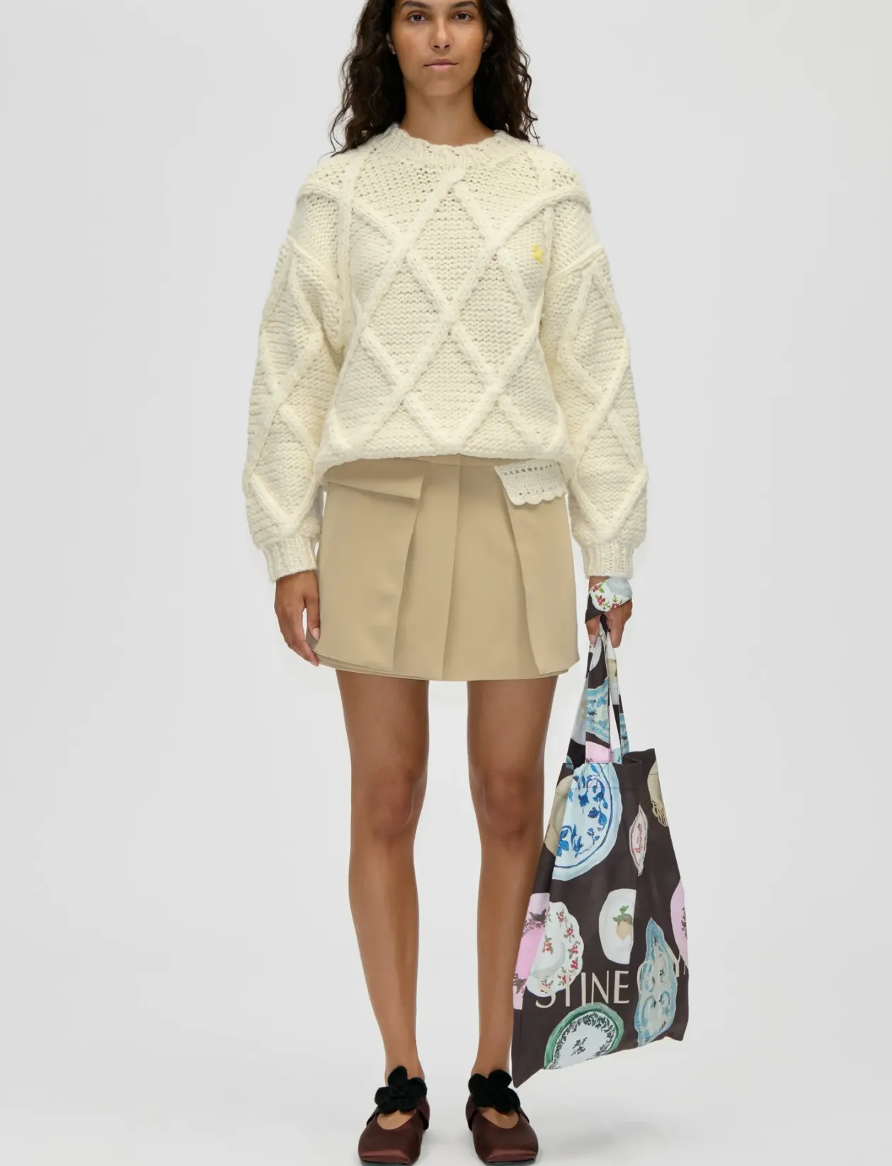 Handknit, Handknit Cable Sweater - Strik
