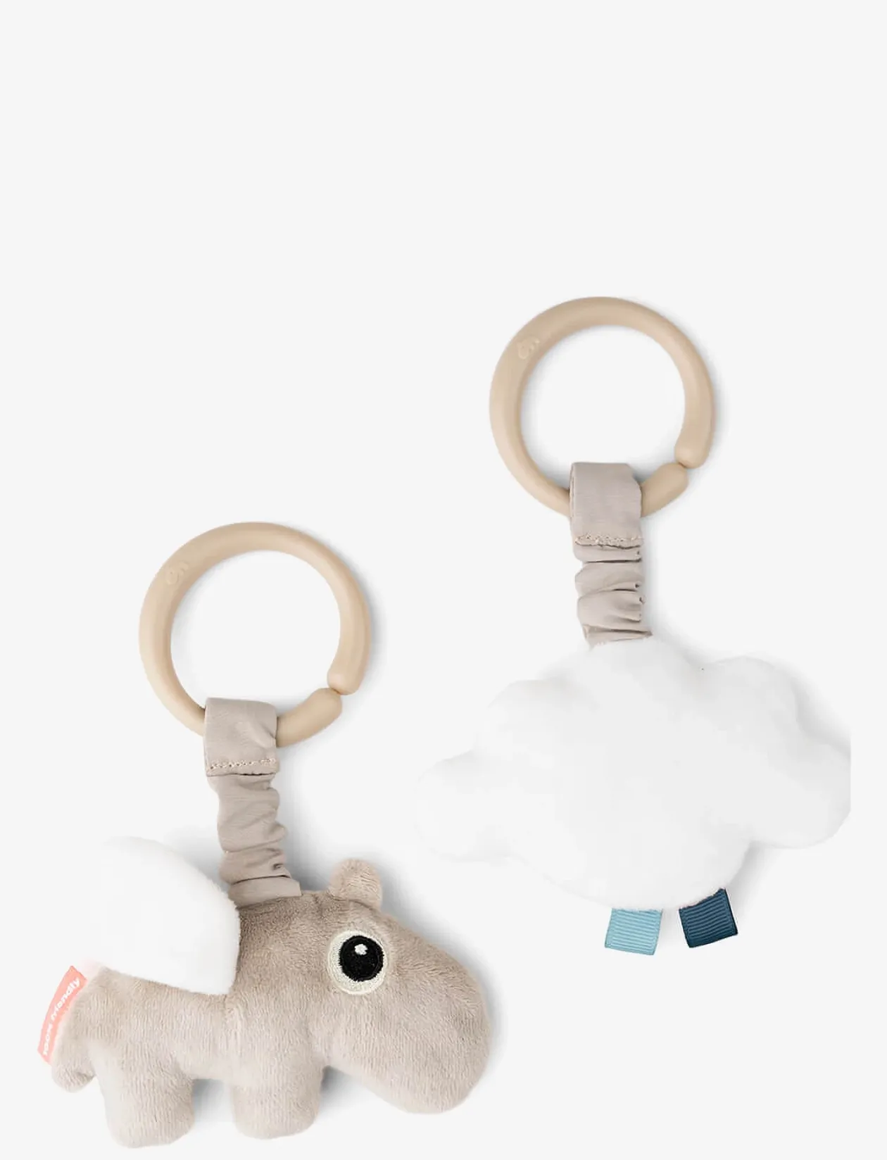 Hanging activity toy 2 pcs Happy clouds Sand - Interaktivt legetøj