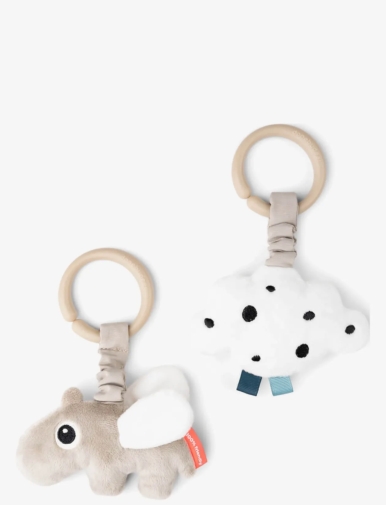 Hanging activity toy 2 pcs Happy clouds Sand - Interaktivt legetøj
