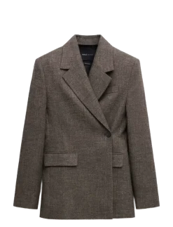 Herringbone double-breasted suit blazer - Dobbeltradede blazere
