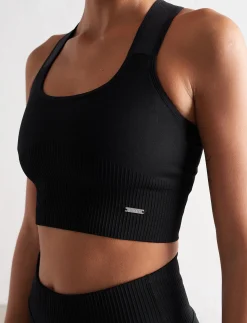 High Support Ribbed Bra - Sports-bh'er