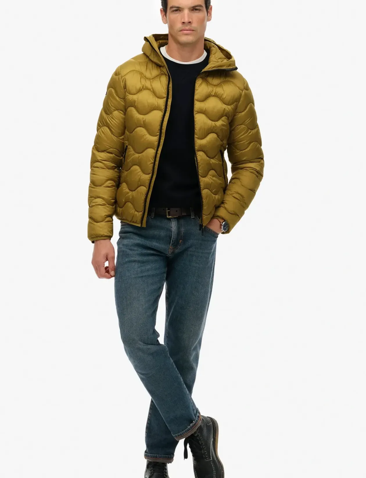 HOODED QUILTED WAVE PADDED JKT - Dunjakker