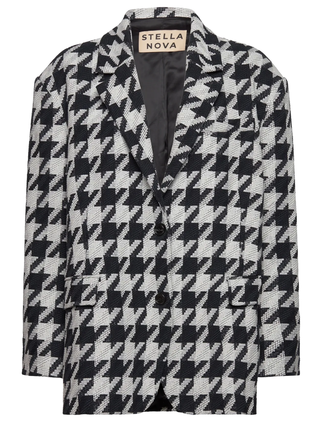 Houndtooth oversized blazer - Enkeltradede blazere