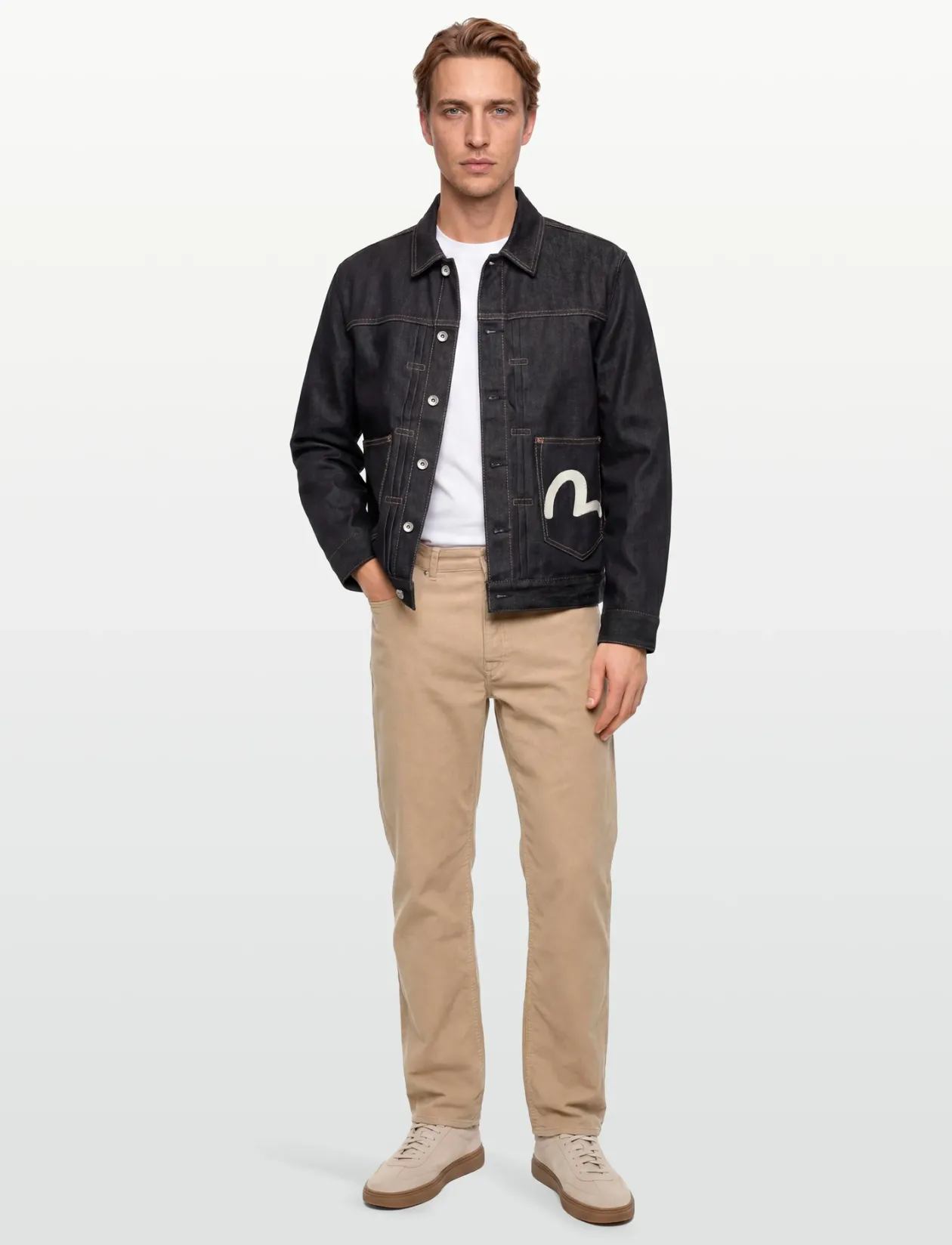 HT, ECRU SEAGULL PRINTED DENIM JACKET - Uforede denimjakker
