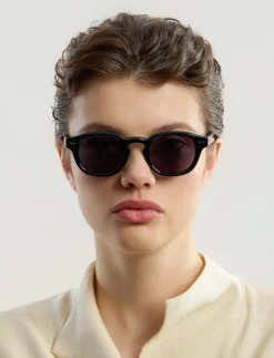 Idris Black Black - Round Frame