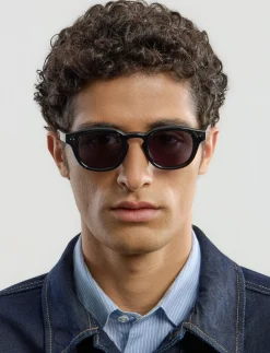 Idris Black Black - Round Frame