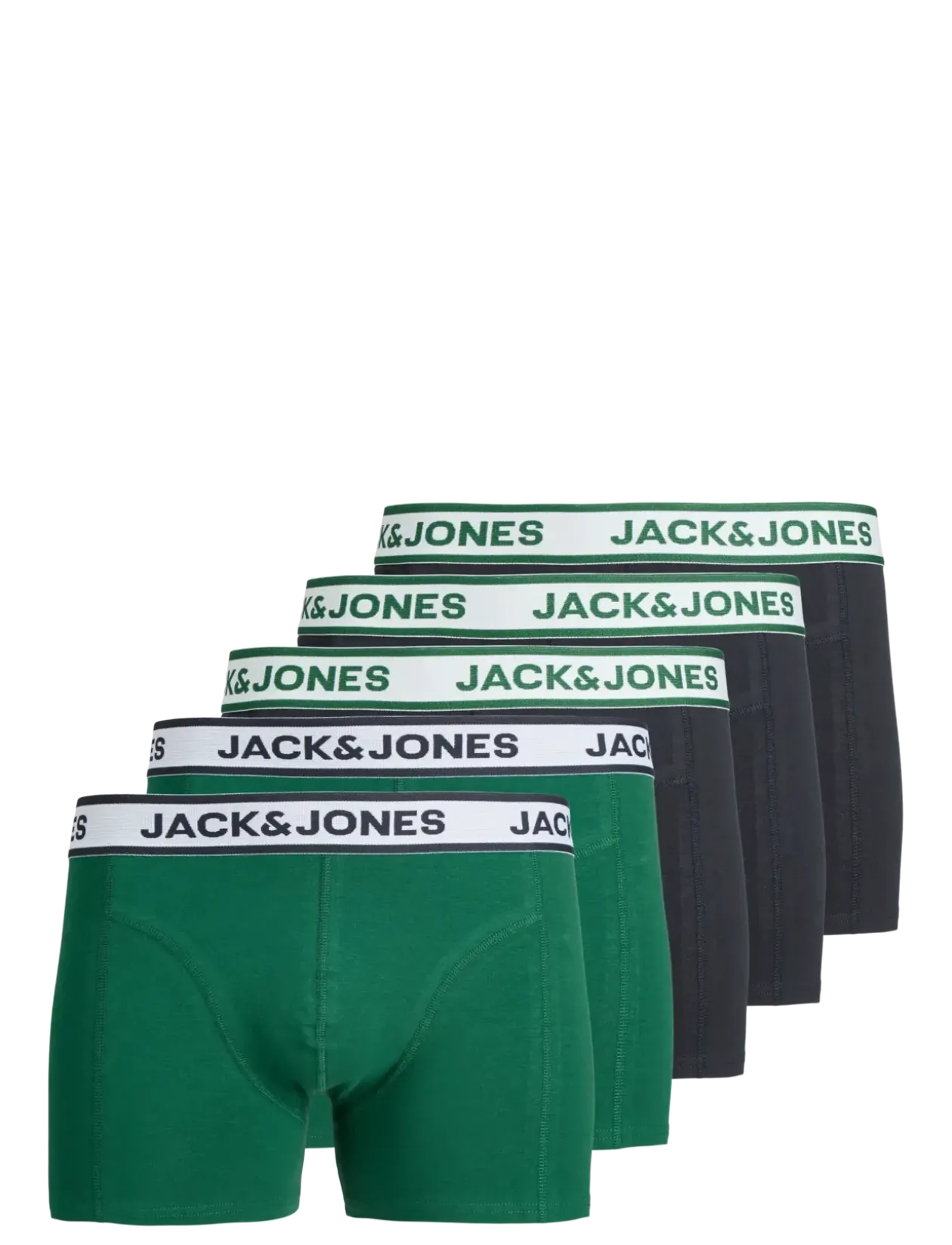 JACNOLAN SOLID TRUNKS 5 PACK JNR SN - Underbukser