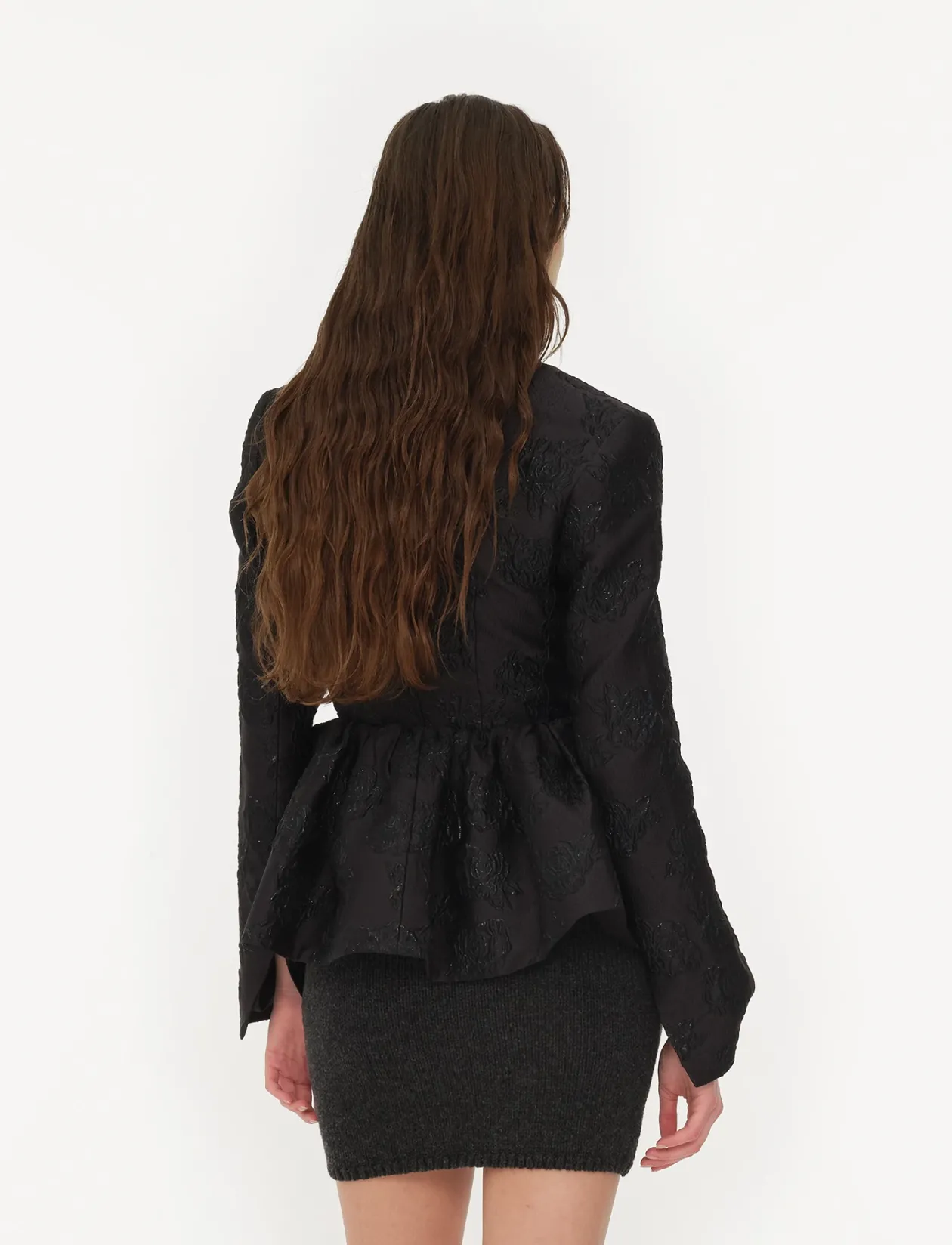 JACQUARD DRAPED BLAZER - Enkeltradede blazere