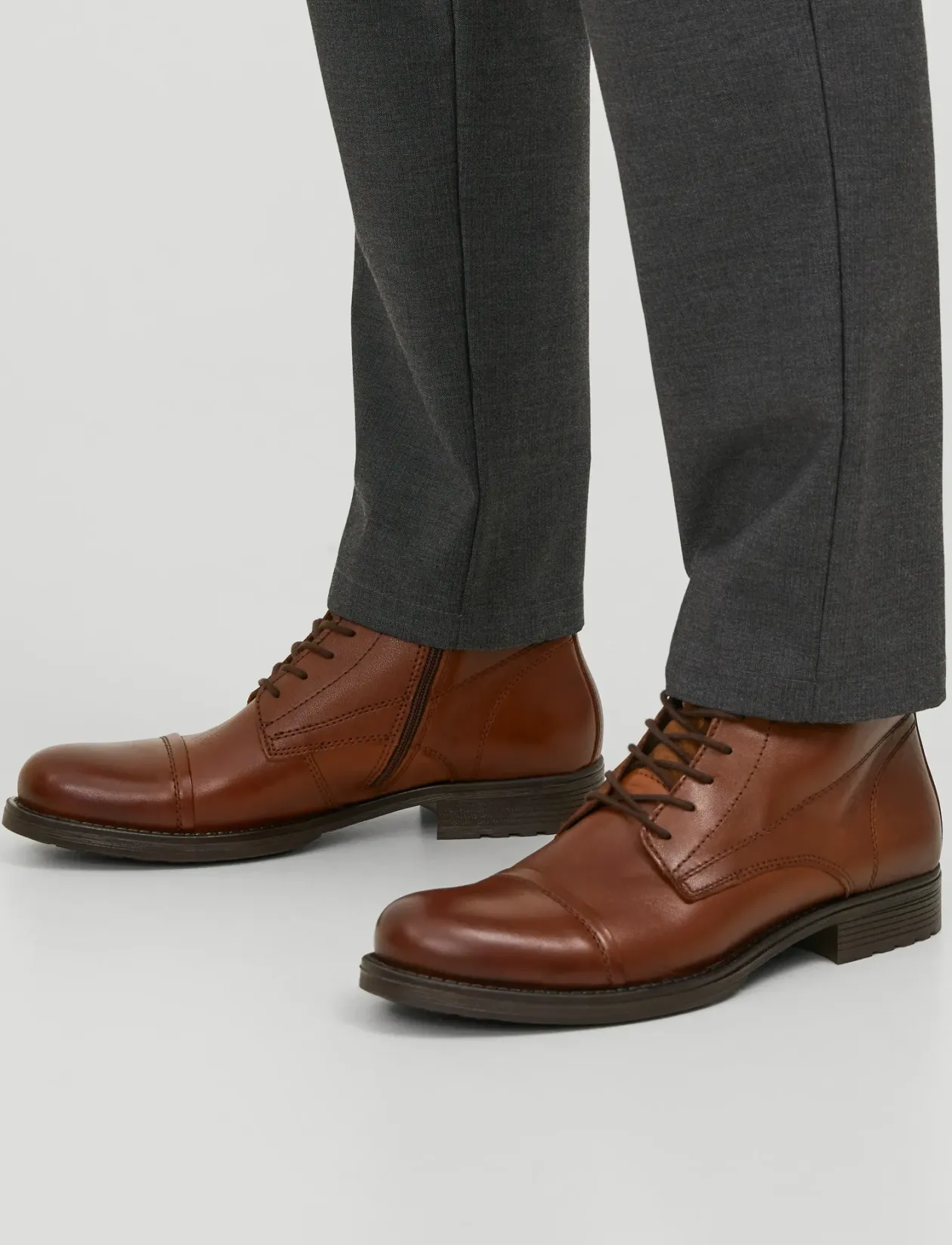JFWSHAUN LEATHER BOOT SN - Vinterstøvler