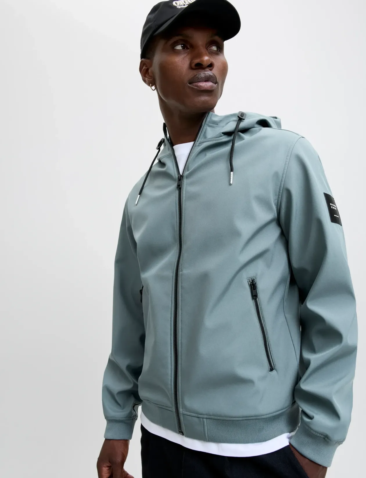 JJEBASIC SOFTSHELL HOOD NOOS - Vindjakker