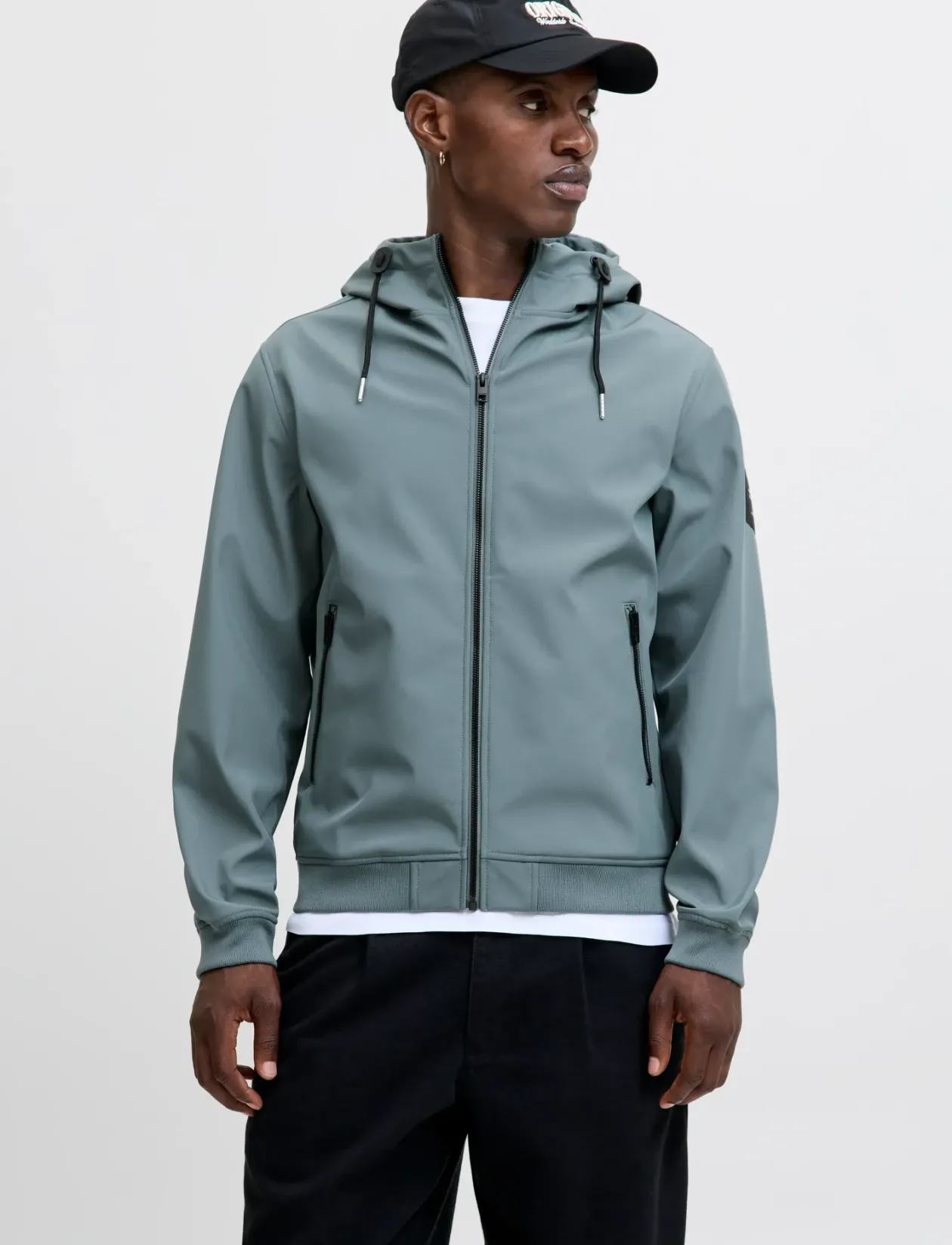 JJEBASIC SOFTSHELL HOOD NOOS - Vindjakker