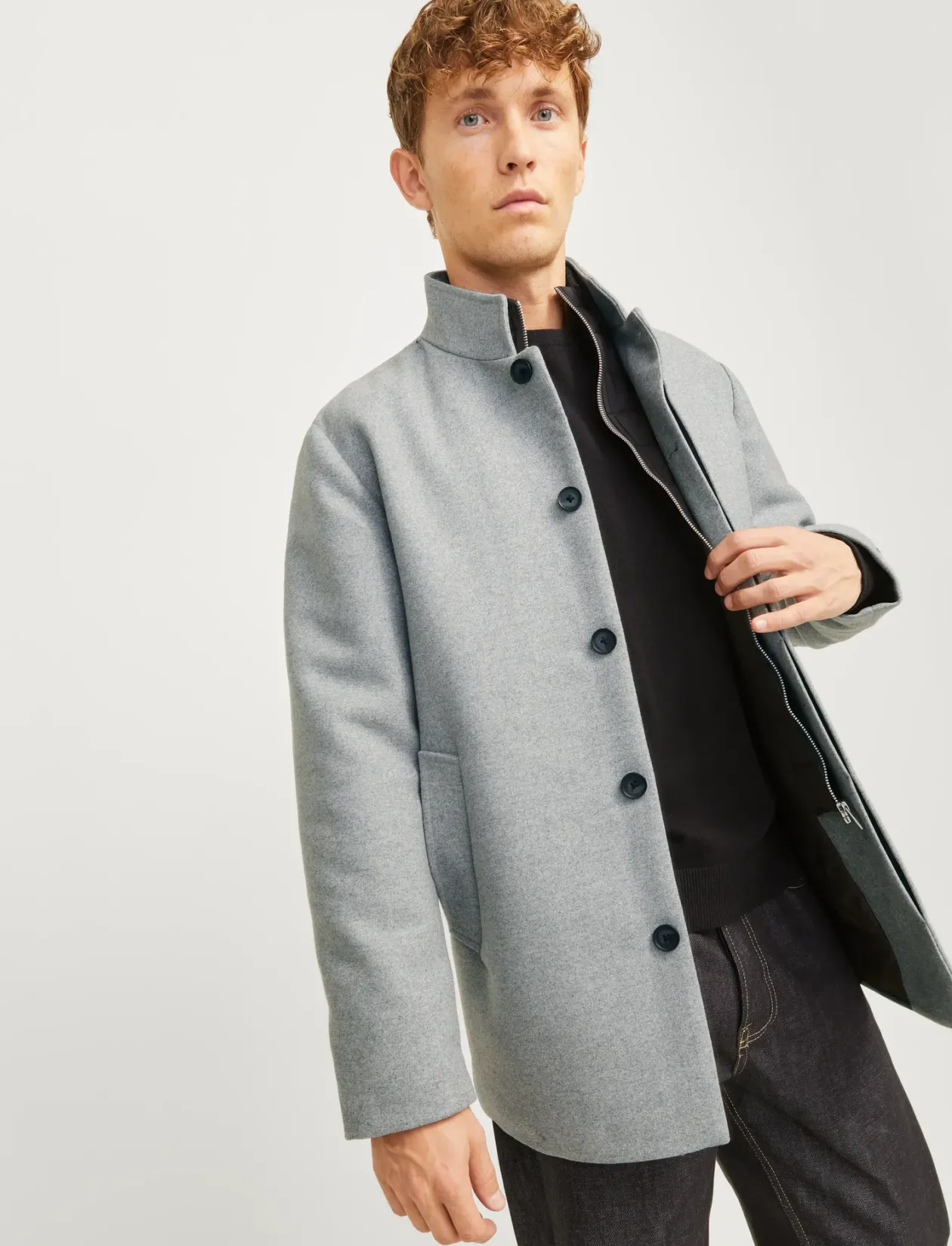 JJEHARRISON WOOL BLEND JACKET SN - Uldjakker
