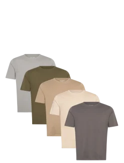 JJEORGANIC BASIC TEE SS O-NE 5PK MP NOOS - T-Shirts