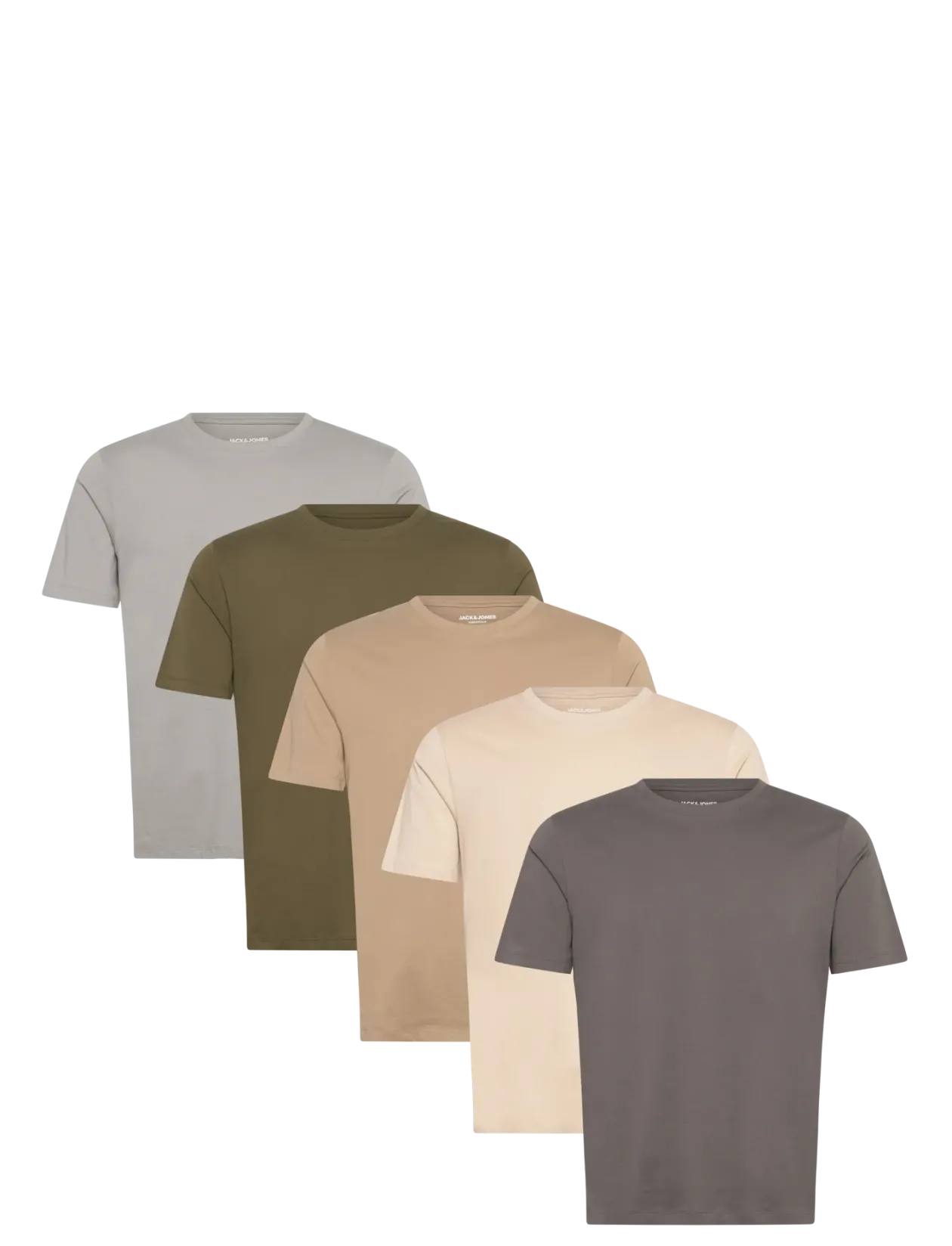JJEORGANIC BASIC TEE SS O-NE 5PK MP NOOS - T-Shirts