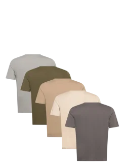 JJEORGANIC BASIC TEE SS O-NE 5PK MP NOOS - T-Shirts