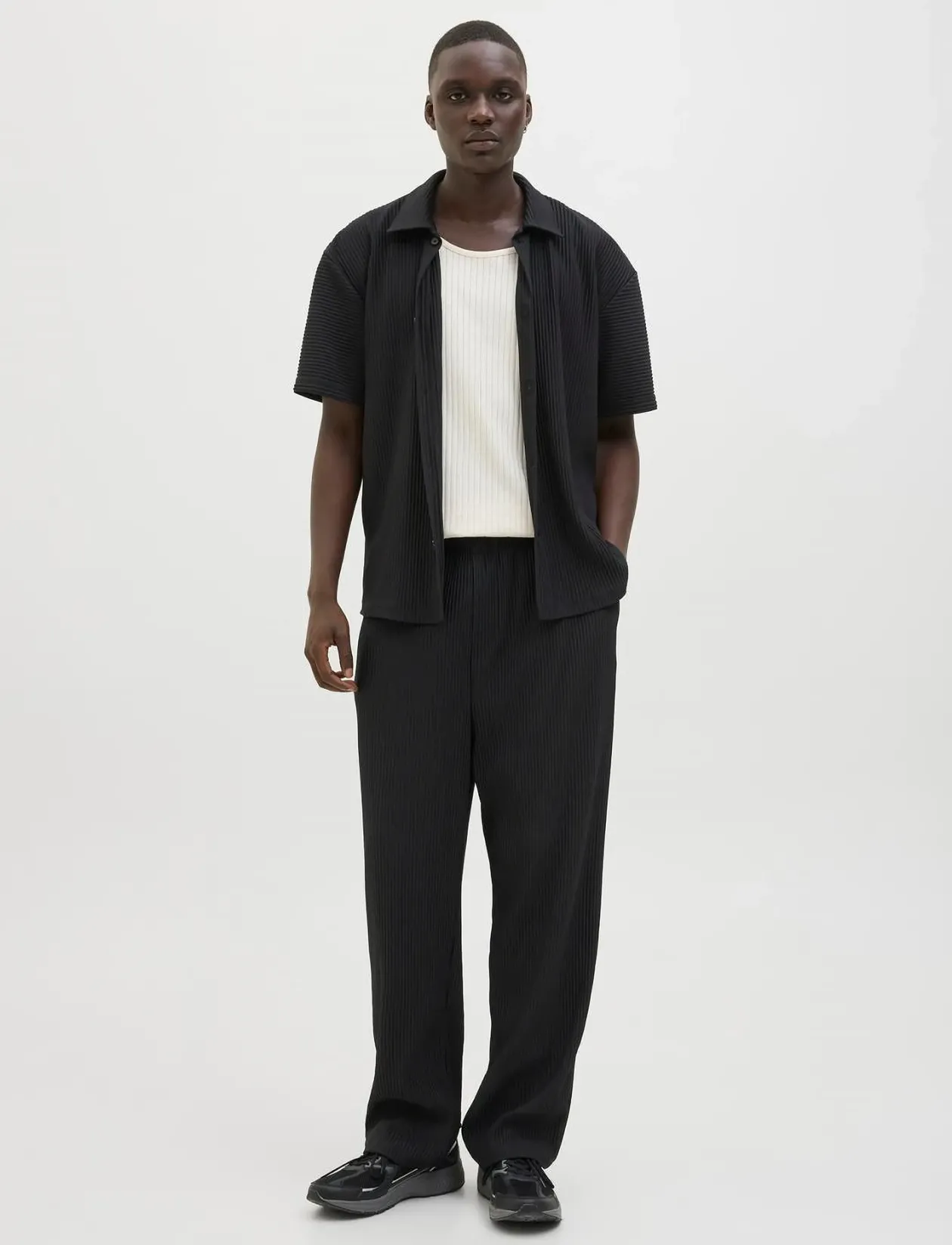 JPSTKARL INTERLUDE PLISSE SWEAT PANTS - Sweatpants