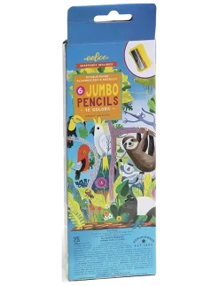 6 Jumbo Pencils - Rainforest - Neon/metallic - Farveblyanter