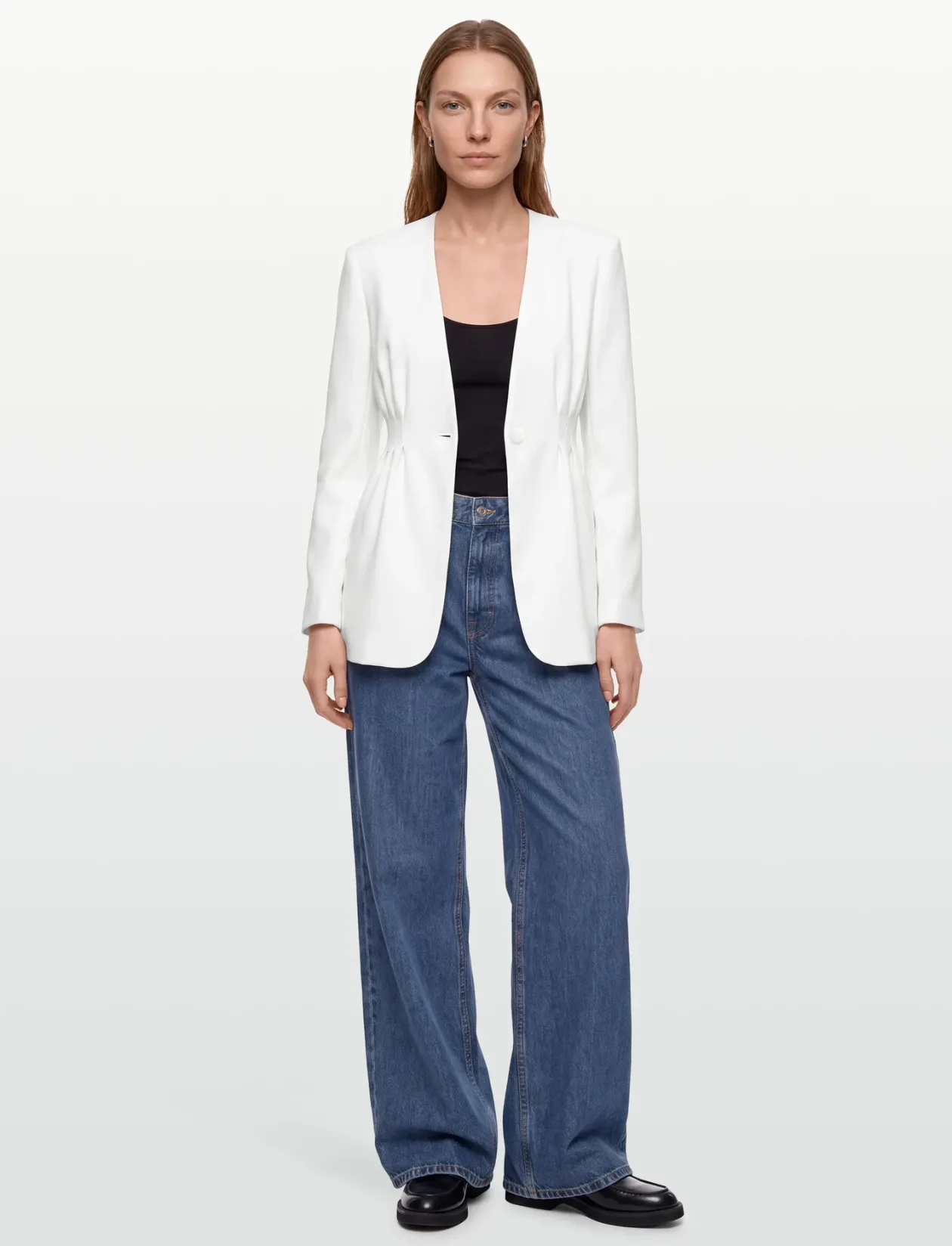 Juno collarless suit blazer - Enkeltradede blazere