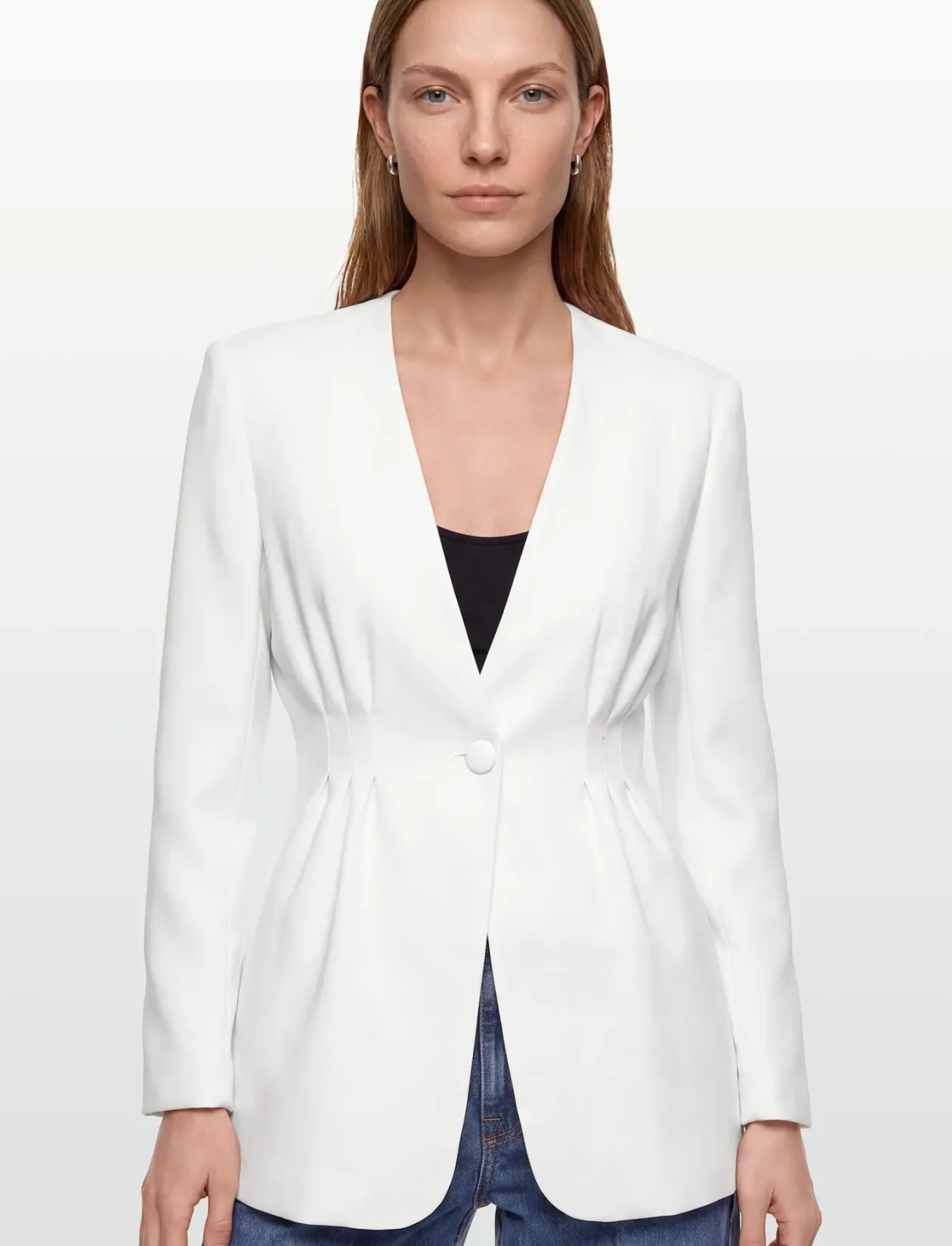 Juno collarless suit blazer - Enkeltradede blazere