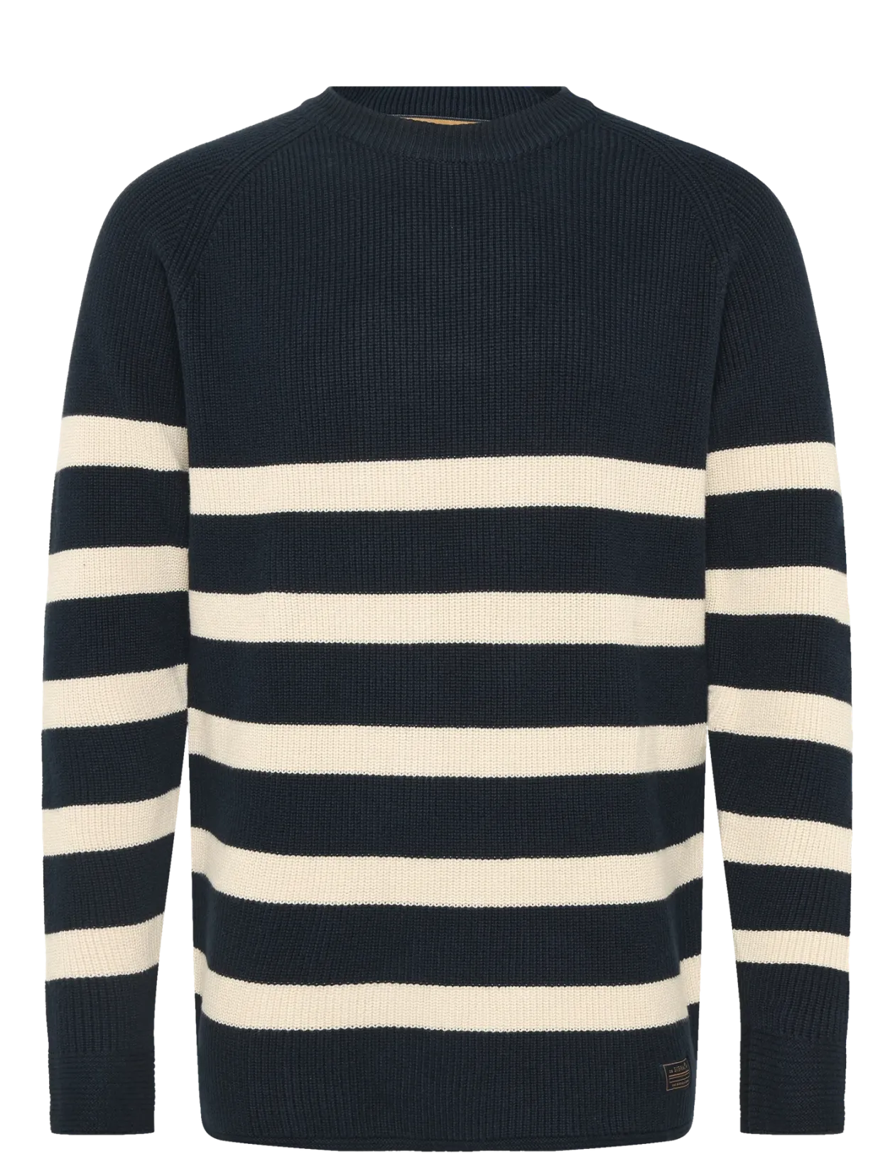 KALVINSI RIB STRIPE - Rund hals