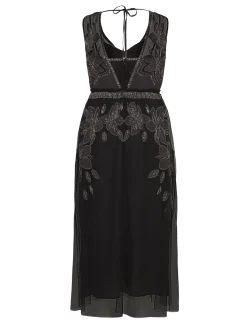 LAIA EMB DRESS - Midi kjoler