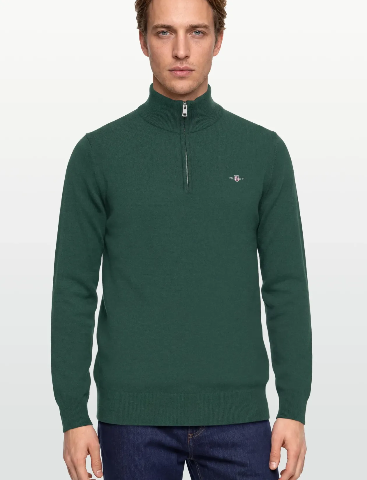 LAMBSWOOL BLEND HALF ZIP - Strik