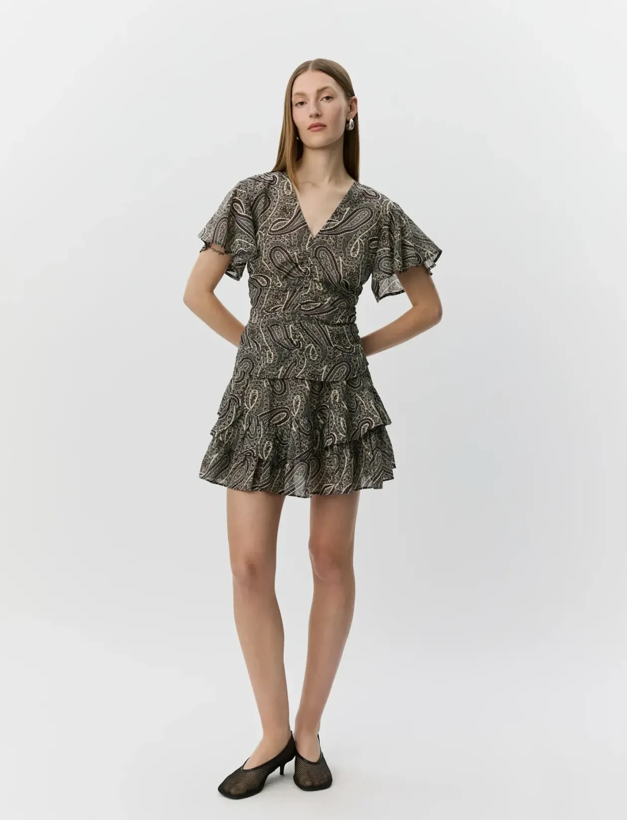 LEELASW PRINTED BLOUSE - Kortærmede bluser