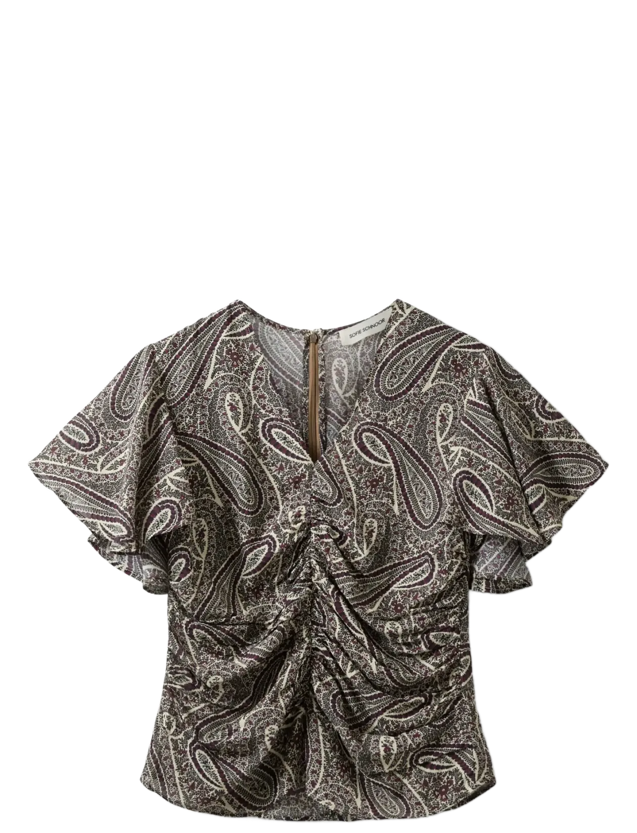 LEELASW PRINTED BLOUSE - Kortærmede bluser