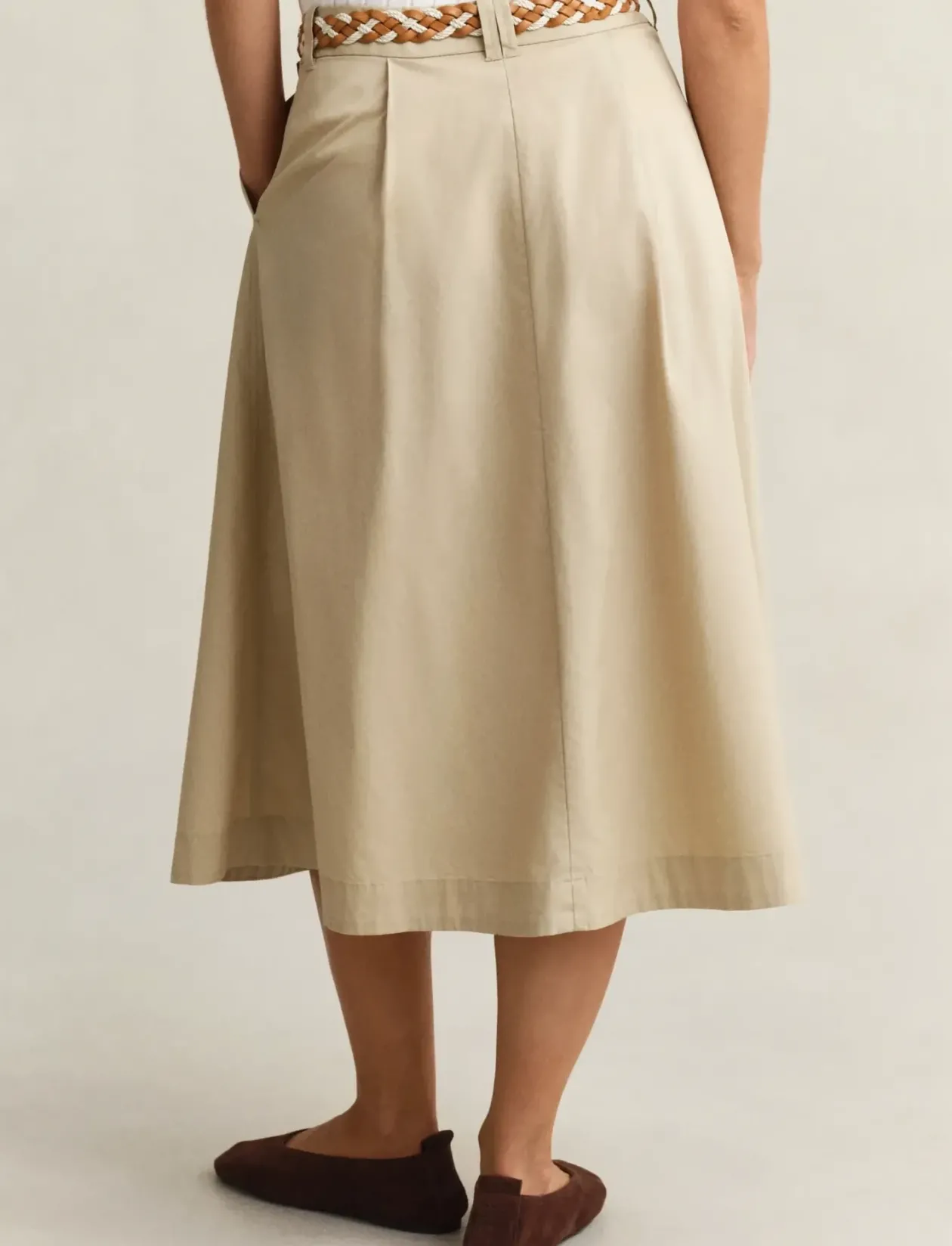 LIGHTWEIGHT PLEATED CHINO SKIRT - Culottes