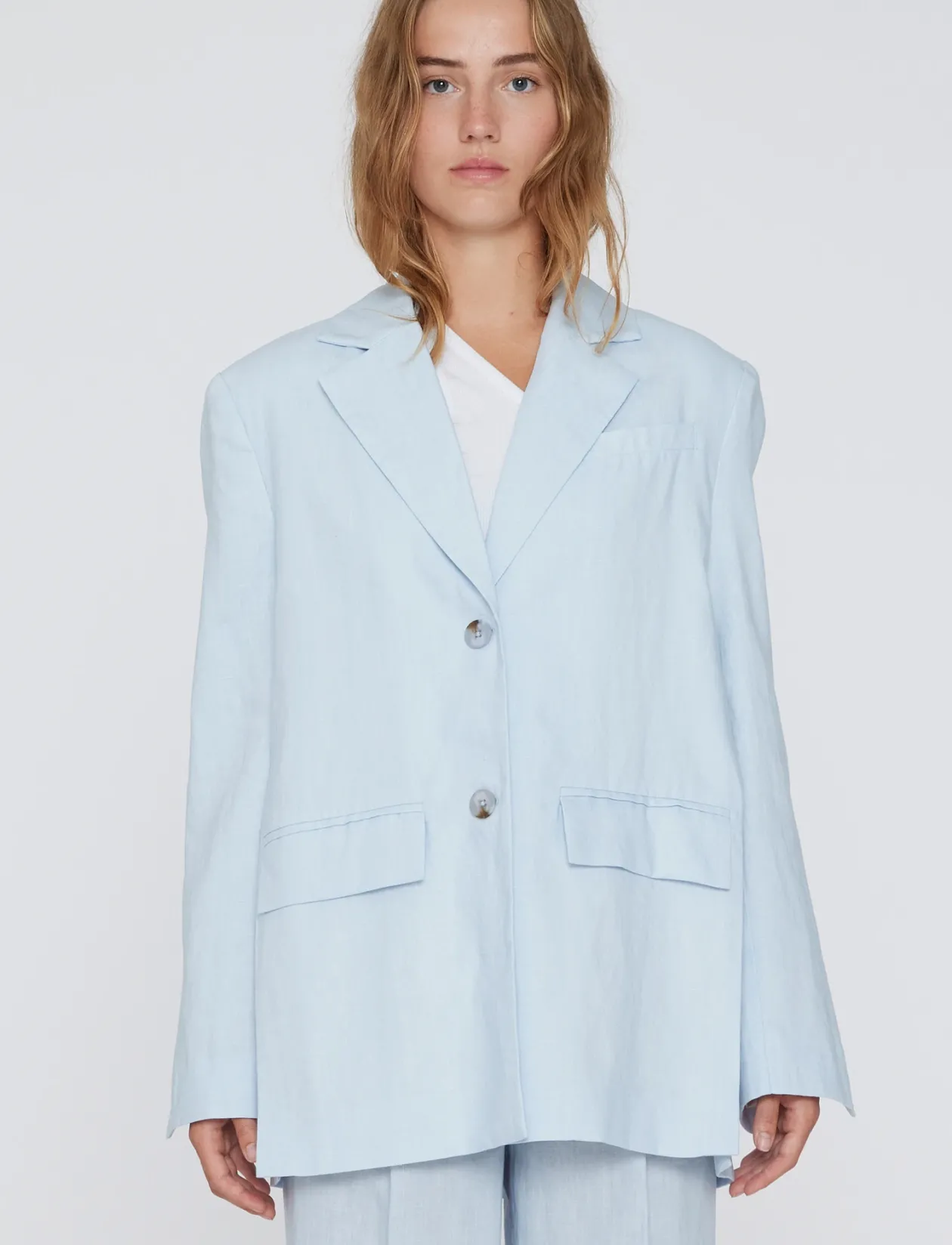 Linen Slit Blazer - Enkeltradede blazere