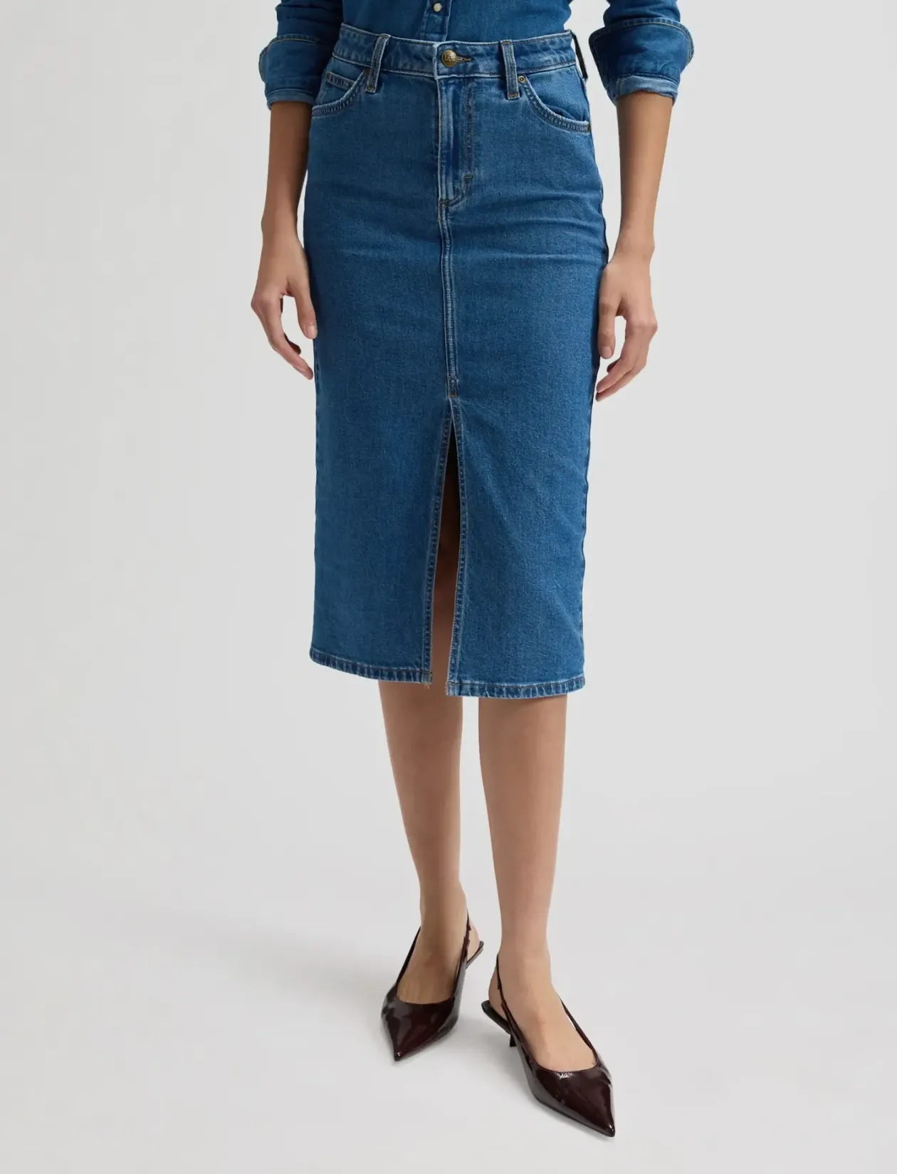 LONG SKIRT - Denimnederdele
