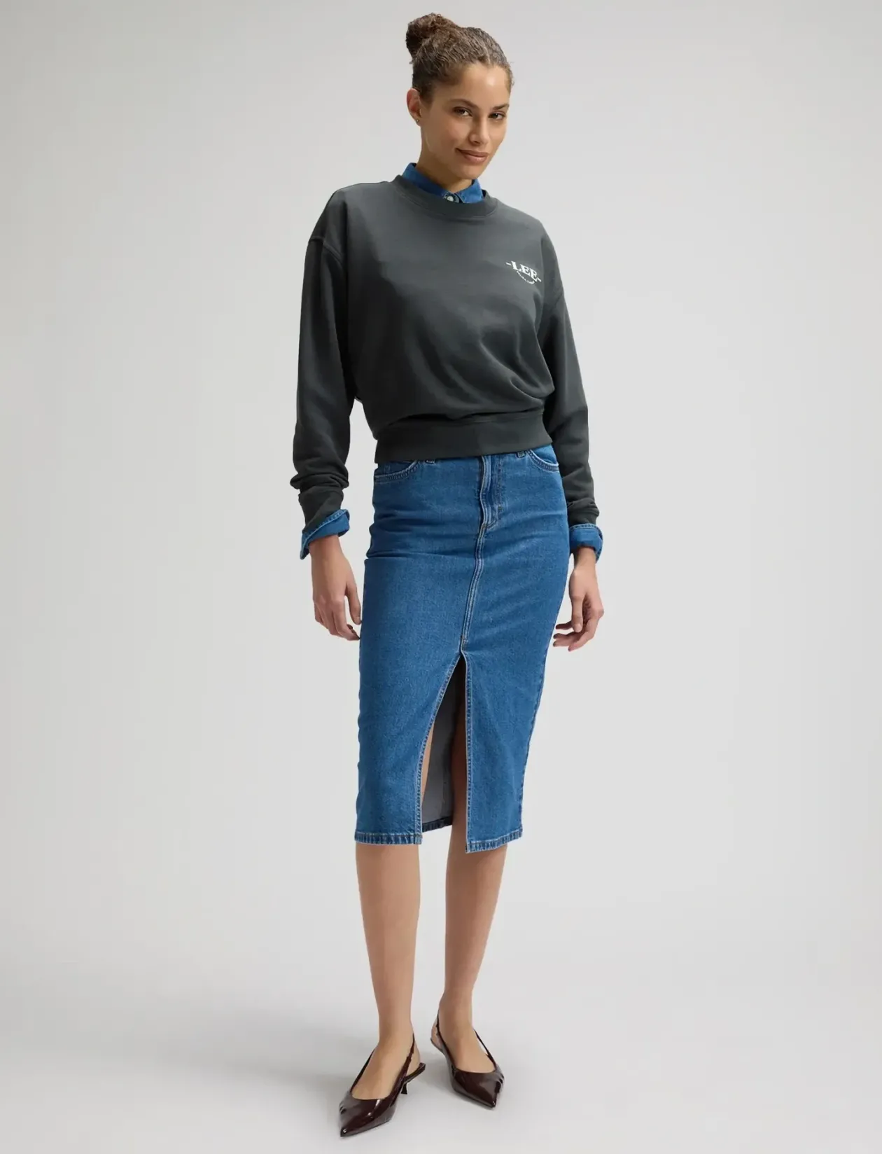 LONG SKIRT - Denimnederdele