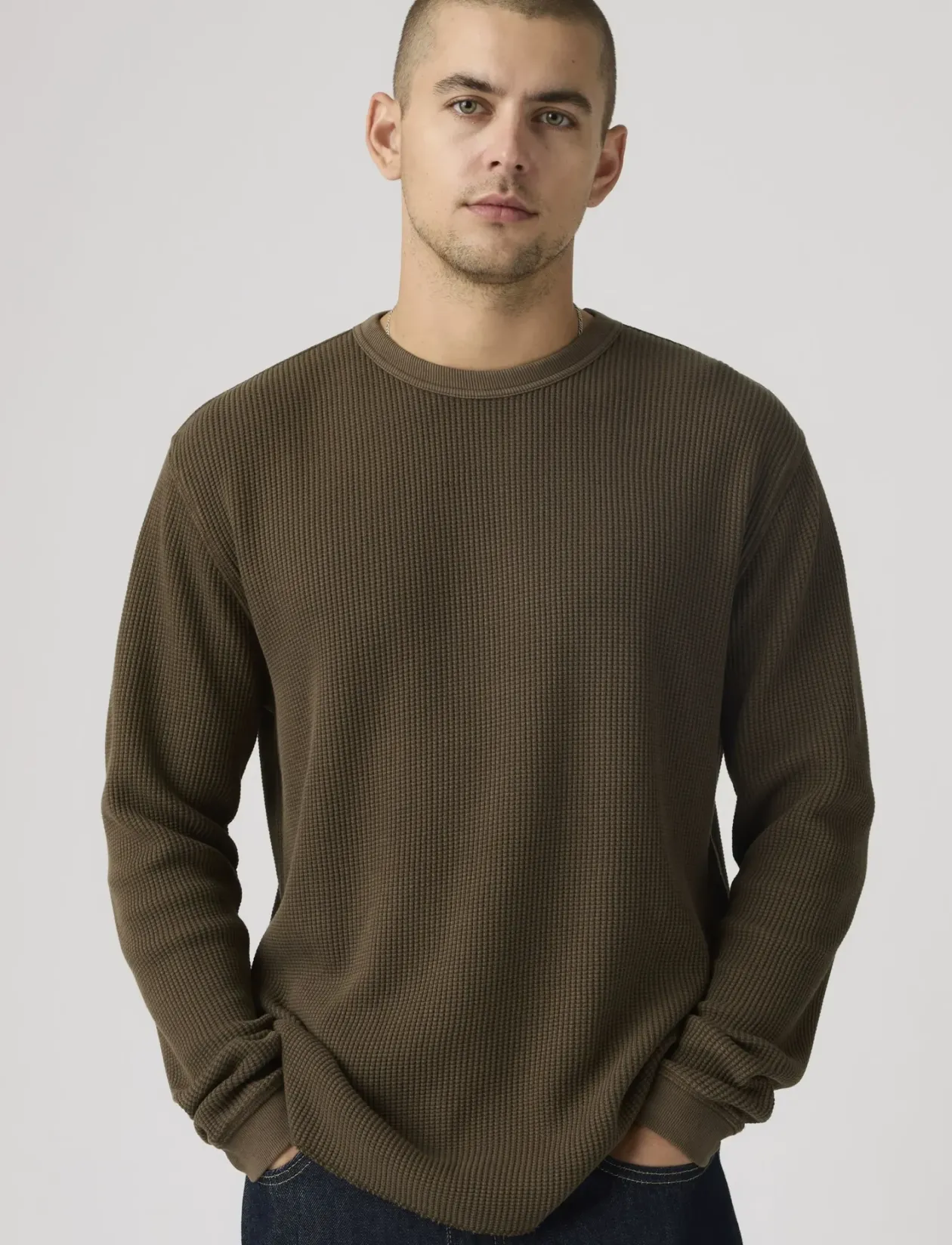LS RLX THERMAL TEE GARMENT DYE - Rund hals