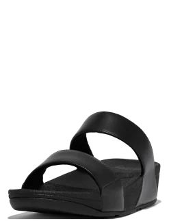 LULU LEATHER SLIDES - Platformsandaler