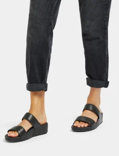 LULU LEATHER SLIDES - Platformsandaler