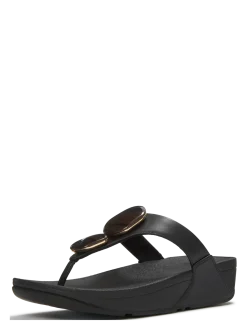 LULU MARBLED-STONE TOE-POST SANDALS - Platformsandaler