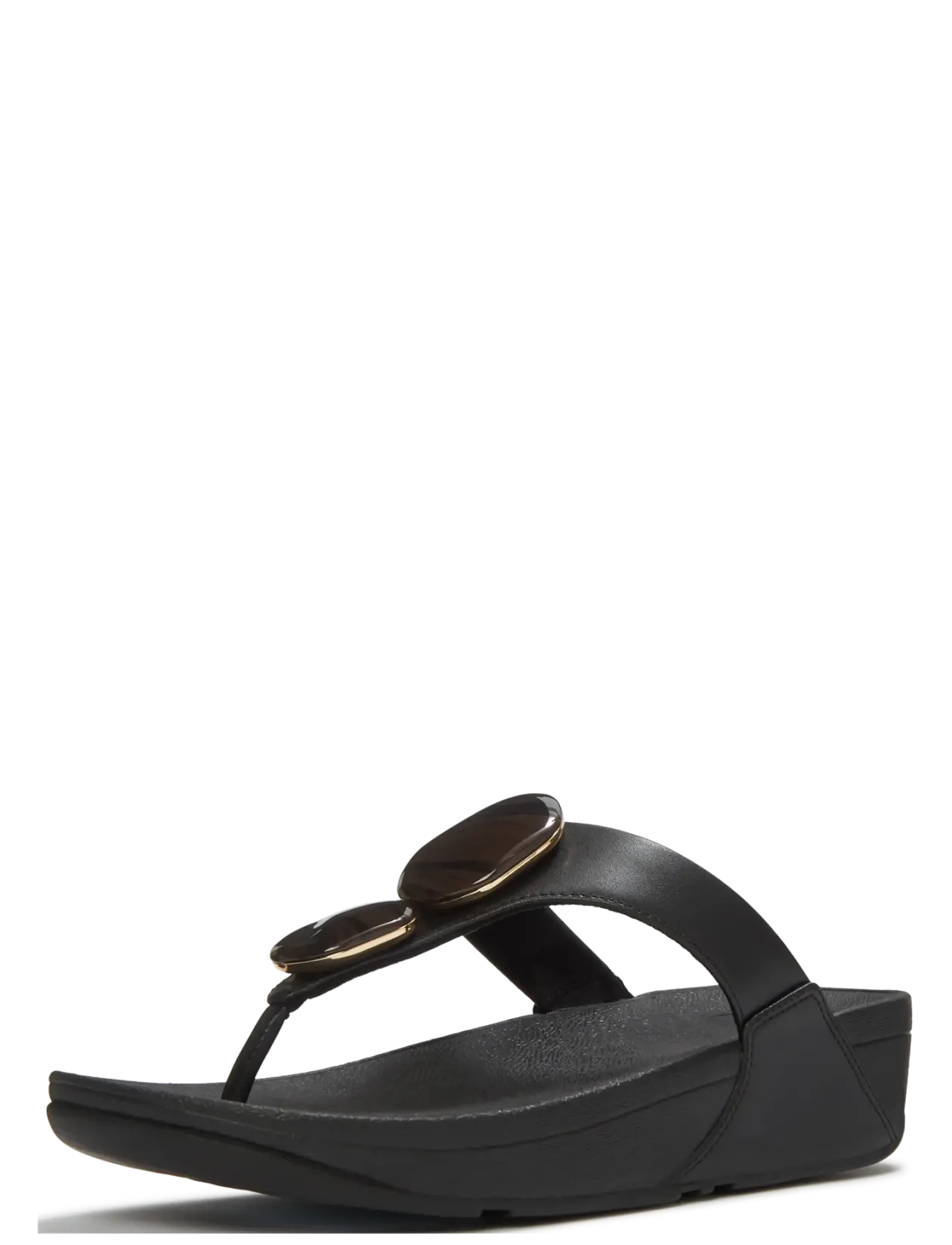 LULU MARBLED-STONE TOE-POST SANDALS - Platformsandaler