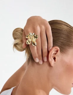 LUNITH ring gold-plated - Ringe