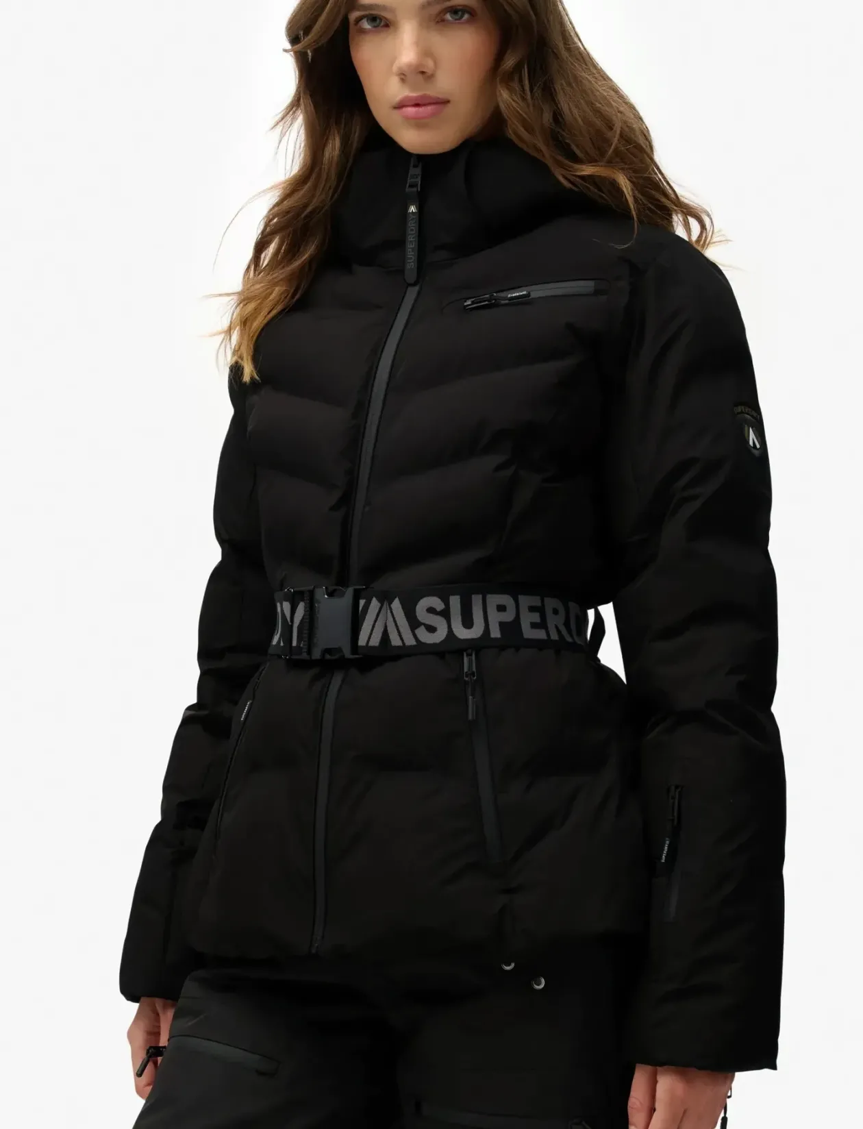 LUXE BELTED SKI PADDED JACKET - Skijakker