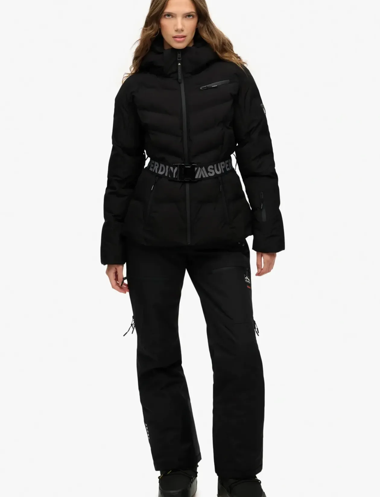 LUXE BELTED SKI PADDED JACKET - Skijakker