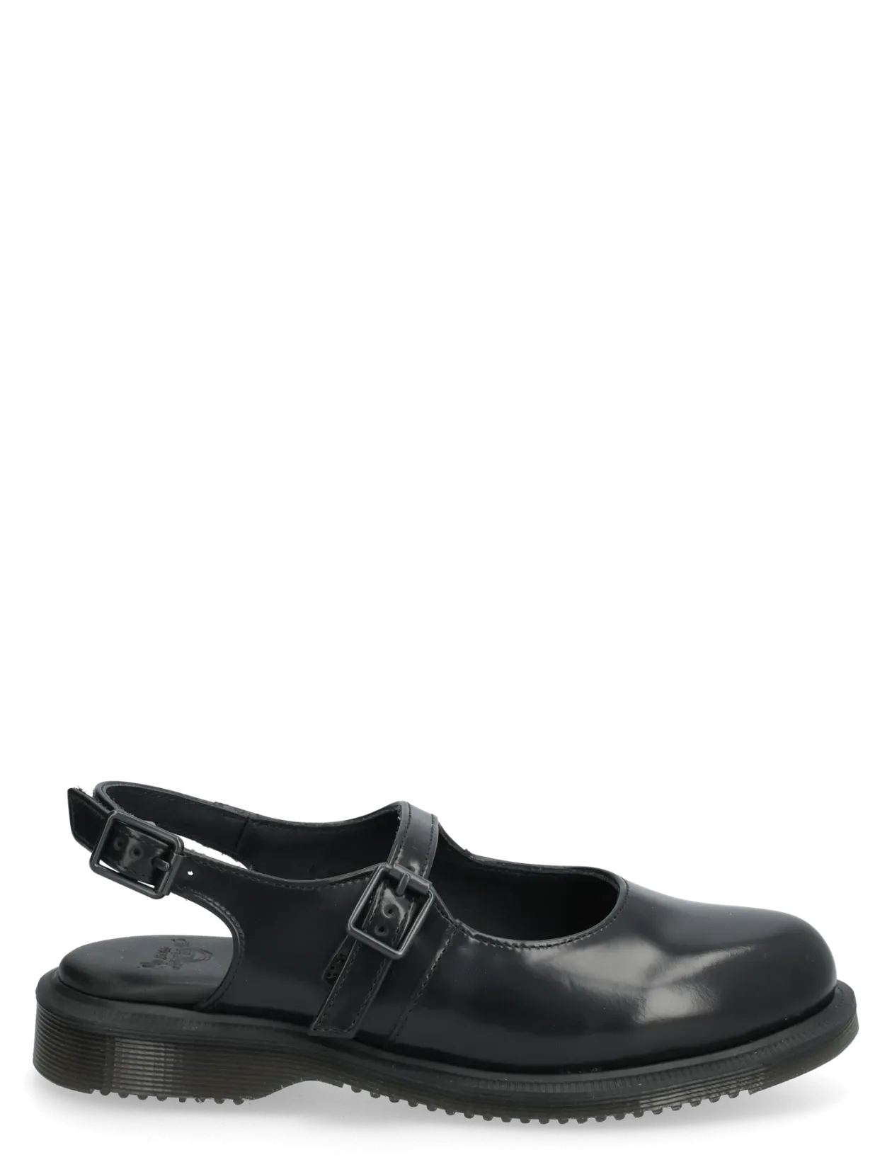 Madaline Black Polished Smooth - Flade slingbacks