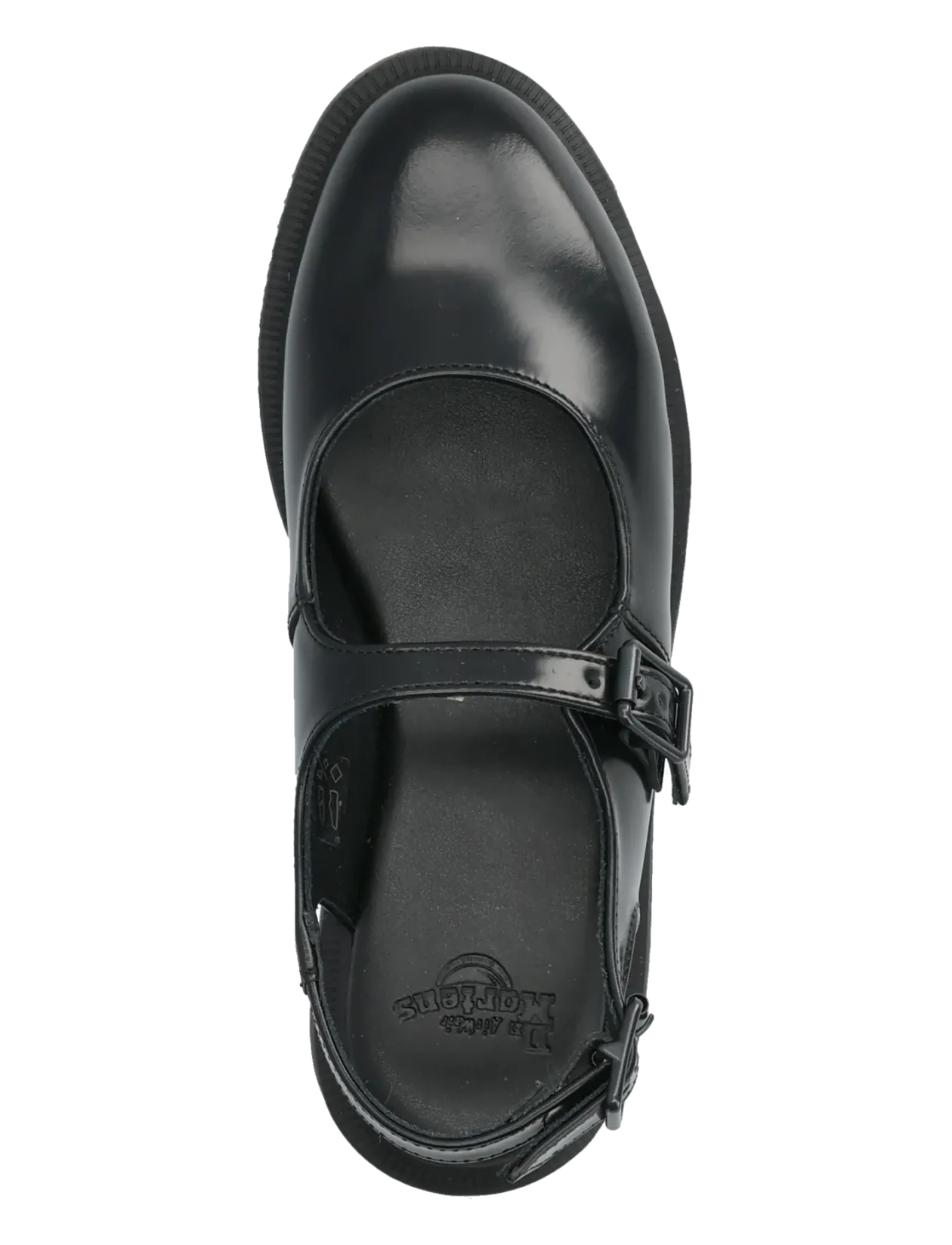 Madaline Black Polished Smooth - Flade slingbacks