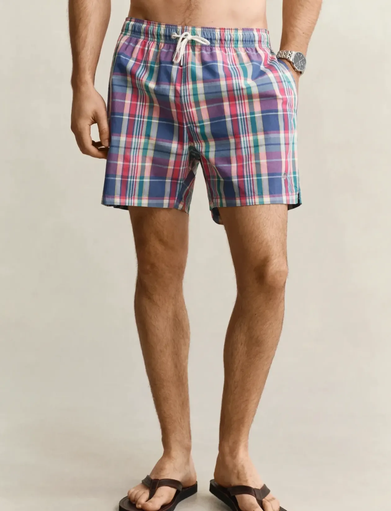 MADRAS CHECK SWIM SHORTS - Badebukser