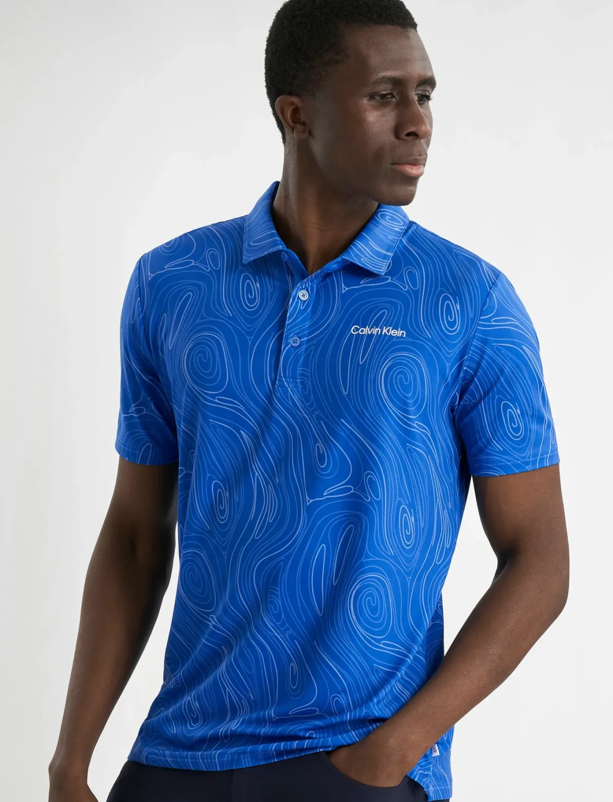 MARBLE PRINT POLO - Kortærmede poloer