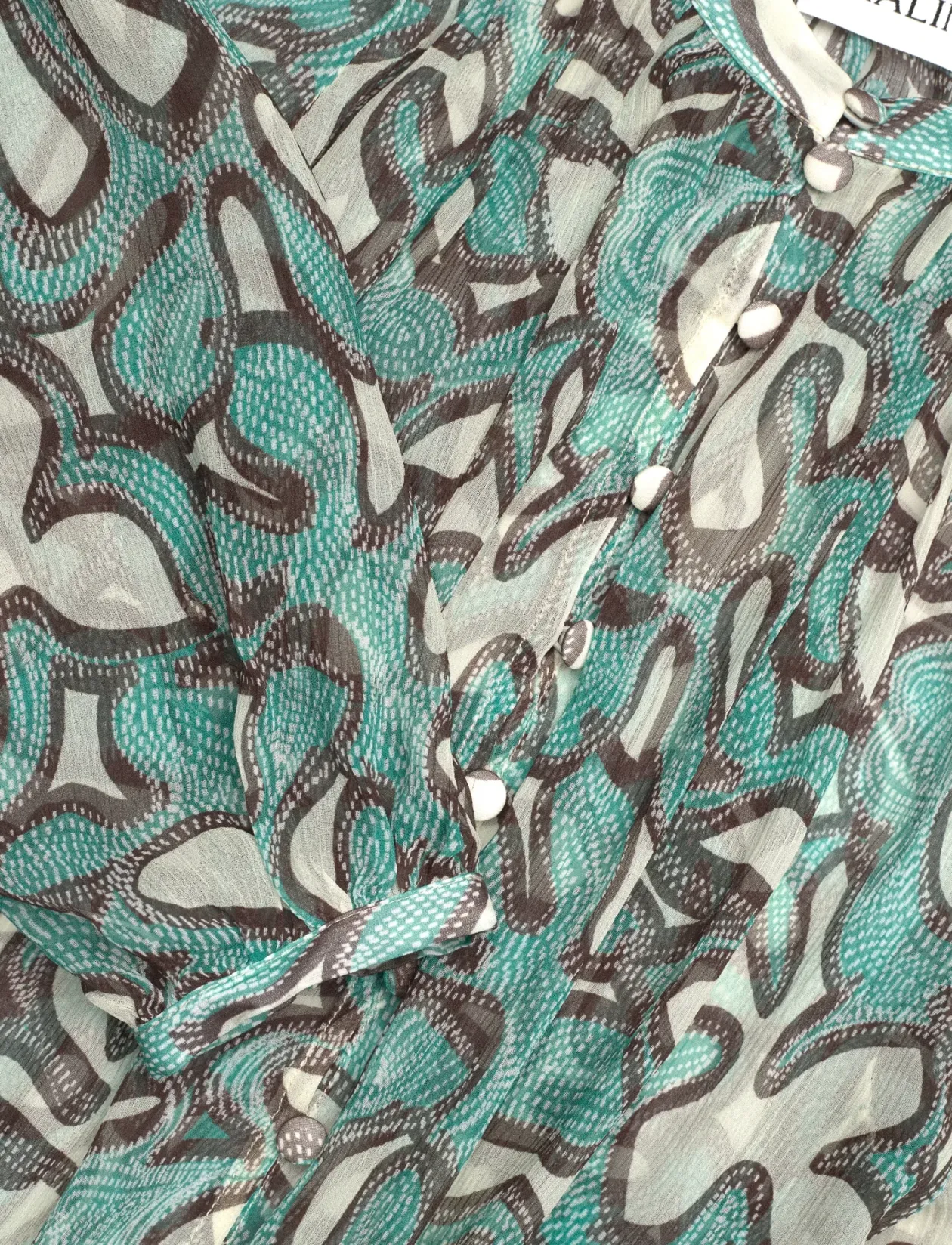 Mareva Silk Chiffon blouse - Langærmede bluser