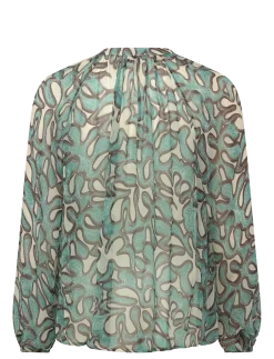 Mareva Silk Chiffon blouse - Langærmede bluser