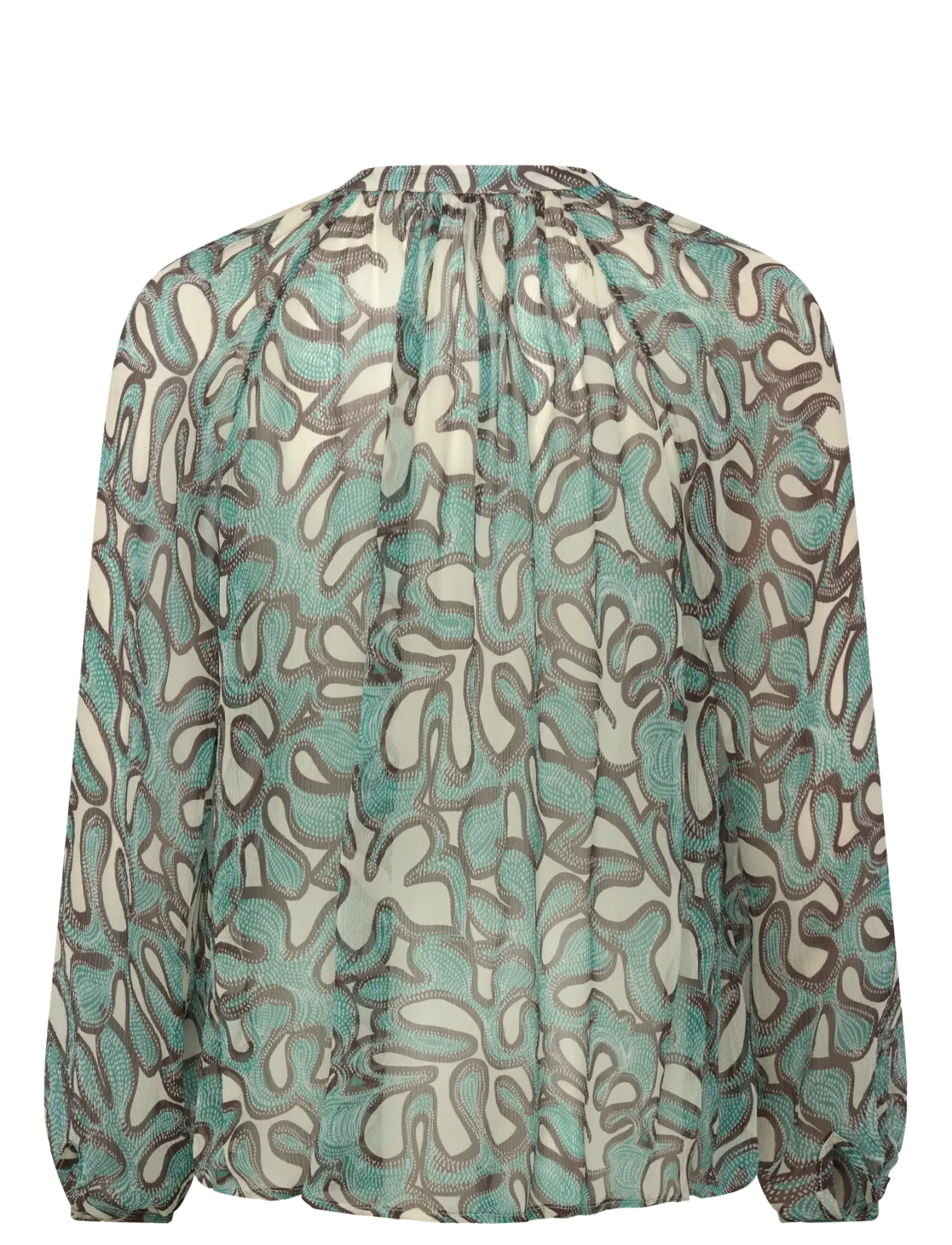 Mareva Silk Chiffon blouse - Langærmede bluser